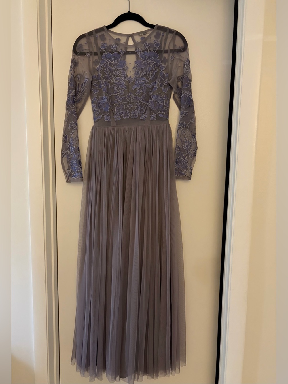 ASOS - Elegant Long Sleeve Lavender Lace Evening Dress - 2